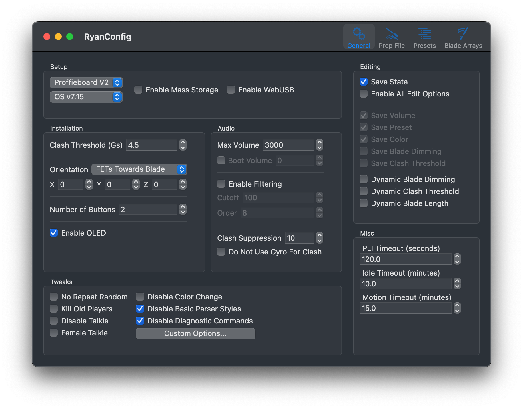 Editor - General Page